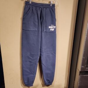 White Fox Boutique Blue Track Pants